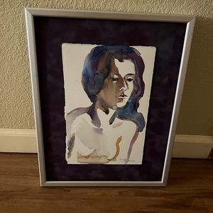 Framed Matted Watercolor by Susan Barnes